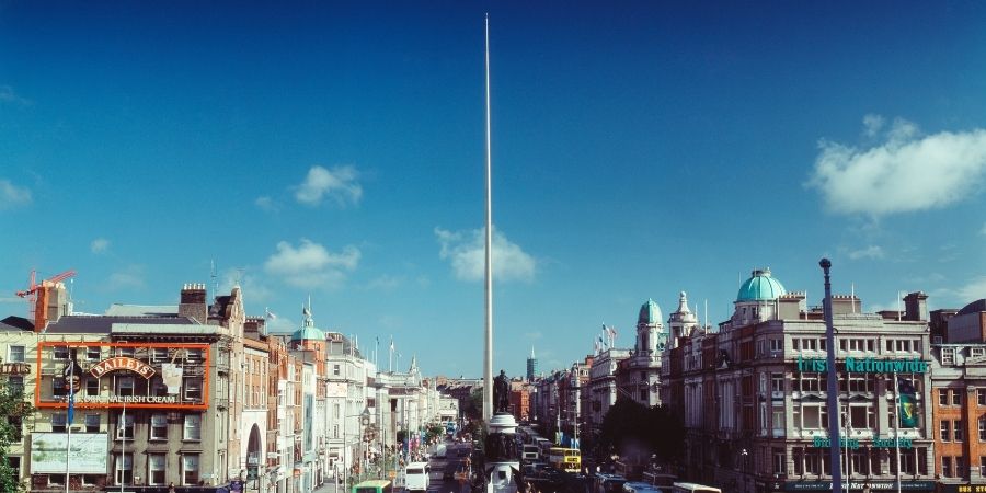 La aguja de Dublín, Irlanda o'connell street